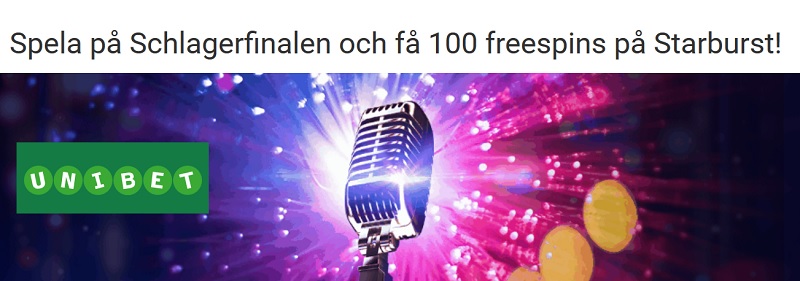 Freespins och odds på Melodifestivalens final 2017