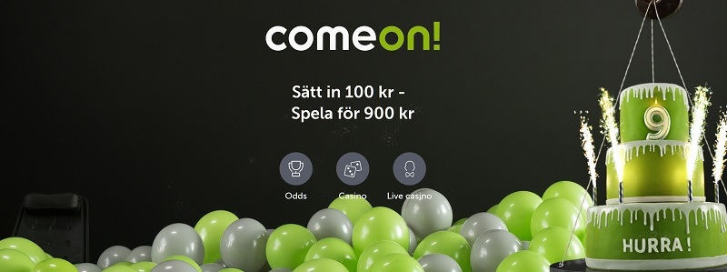 Nyhet - 800% bonus hos ComeOn just nu!