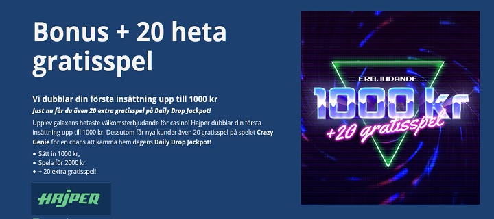 Nya casinobonusar för april 2020
