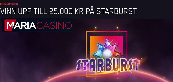 starburst-turnering hos Maria Casino
